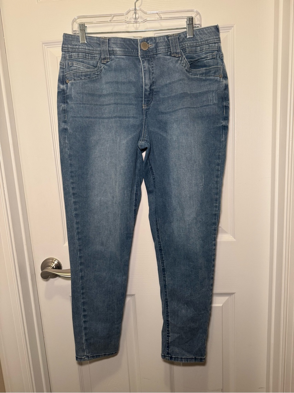 Democracy Ab Solution Skinny Ankle Jeans Women’s 14 Medium Wash Stretch - Picture 2 of 8